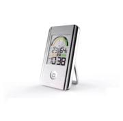 Digitalt termo-hygrometer fra Termometerfabriken med ur og komfortindikator