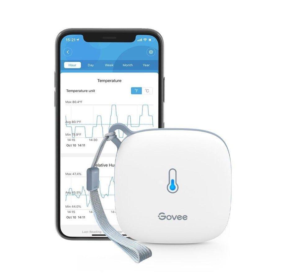 Hvid Govee WiFi-sensor til temperatur og luftfugtighed